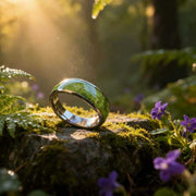 Aurora Inlay Ring – Modern Stainless Steel Band