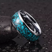 Aurora Inlay Ring – Modern Stainless Steel Band