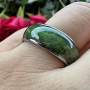 Aurora Inlay Ring – Modern Stainless Steel Band