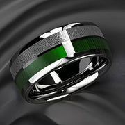 Atlas Band – Textured Stainless Steel Ring