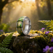 Aurora Inlay Ring – Modern Stainless Steel Band